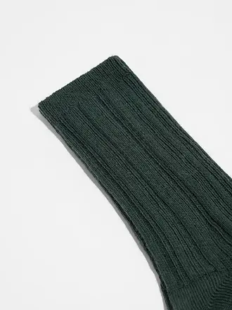 LANIUS | Chaussettes blanc cassé | dunkelgrün